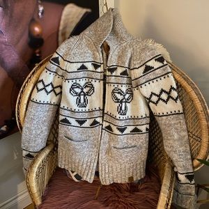 TNA Aritzia Sea to Sky wool sweater.